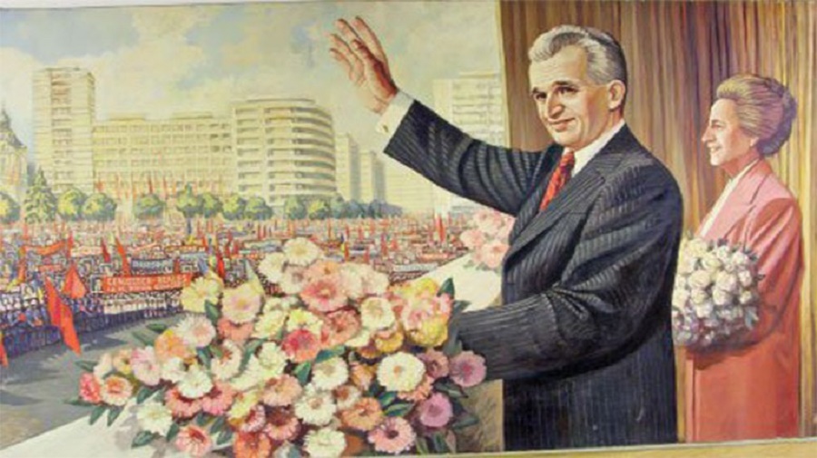 Elena și Nicolae Ceaușescu Desen