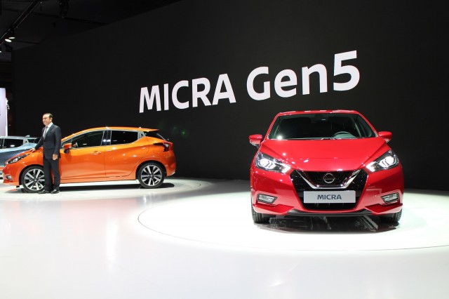 new fifth generation nissan micra at launch 2016 paris motor show 100567662 m