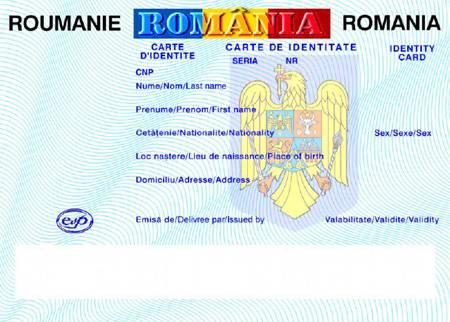 carte de identitate specimen